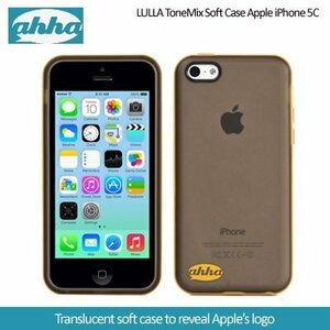 ahha 日本正規品 iPhone5c ToneMix Soft Case LULLA, Clear Black/Yellow (液晶保護シート