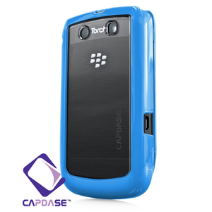 即決・送料込)【2種の素材を使ったケース】CAPDASE BlackBerry Torch 9800/9810 Clear/Solid Blue