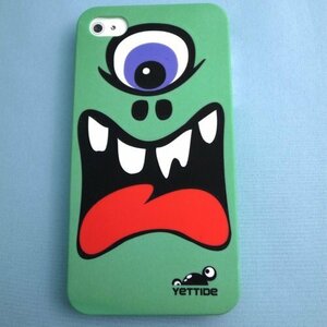  быстрое решение * включая доставку ) YETTIDE iPhone 4S/4 Funny Face тонкий жесткий чехол - The First Monster Green