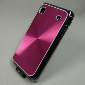 即決・送料込)【ハードタイプのケース】GauGau docomo GALAXY S SC-02B Hard Rear Cover, Circular Metallic with White Frame, Pink