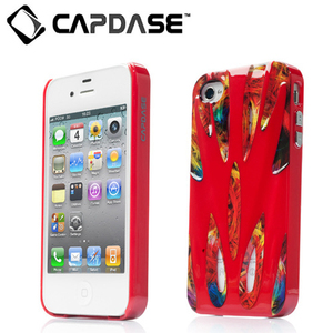 即決・送料込)【スカルプチュアルデザイン】CAPDASE iPhone 4S/4 KARAPACE JACKET WITH SCREEN PROTECTOR: XTREME ZEON RED