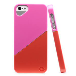 即決・送料込)【２ピース構造のハードケース】Olo iPhone SE(第一世代,2016)/5s/5 Duet Case Pink Rose/Red Hibiscus