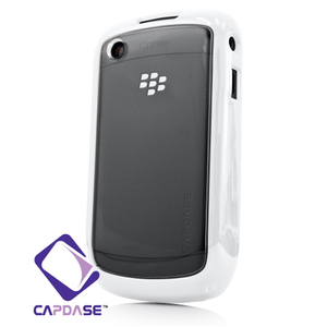 即決・送料込)【2種の素材を使ったハードケース】CAPDASE BlackBerry Curve 9300 Soft Jacket Fuze Clear/Solid White