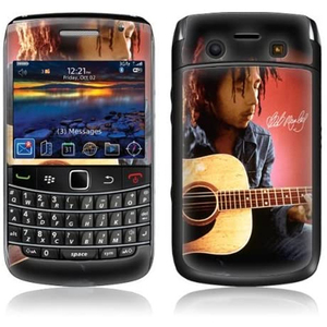 即決・送料込)【背面保護シートにボブ・マーリーをプリント】Music Skins BlackBerry Bold 9780/9700 - ボブ マーリー - Guitar