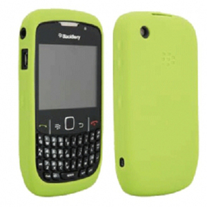 即決・送料込)【RIM純正 ソフトケース】BlackBerry Curve 9300 Skin Green