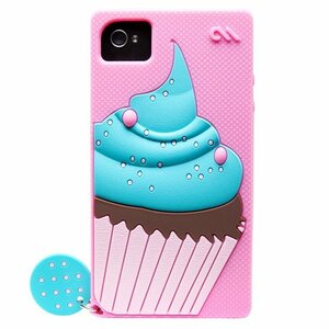 即決・送料無料)【かわいいカップケーキのケース】iPhone 4S/4 Creatures: Delight Cupcake Lipstick Pink