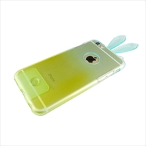 即決・送料込)【かわいい うさちゃんのケース】がうがう! iPhone6s Plus/6 Plus Rabbit TPU Case Blue/Green_画像4