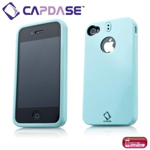 即決・送料込)【ストラップホールつきケース】CAPDASE iPhone 4 専用 Polimor Protective Case, Ice Blue