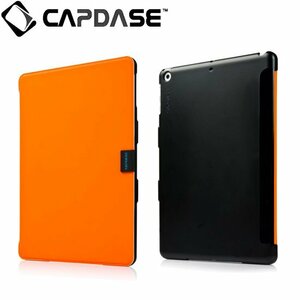 即決・送料込)【横開き型スタンド機能付きケース】CAPDASE iPad Air 用 Karapace Jacket Sider Elli Orange/black