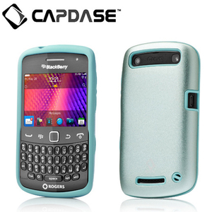 即決・送料込)【アルミとシリコンの2層構造ケース】CAPDASE BlackBerry Curve 9350/9360/9370 Alumor Case, Light Blue