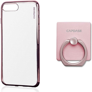 即決・送料込)【ソフトケース リング付属】CAPDASE iPhone SE(第3世代)/SE(第2世代)/8/7 Soft Jacket Verge Clear/Rose Gold
