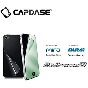 即決・送料込) CAPDASE iPhone 4S/4 グリーン・グラス・ミラー 液晶保護シート&クリスタル・クリアー背面保護フィルム セット