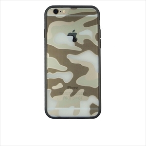 即決・送料込)【迷彩ケース】GauGau iPhone6s/6 Camouflage Hybrid Clear Case Black