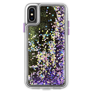 即決・送料込)【キラキラのラメが流れるケース】Case-Mate iPhoneXs/X Waterfall - Purple Glow