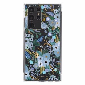 即決・送料込)【RiflePaperとのコラボケース】Case-Mate Galaxy S22 Ultra docomo SC-52C/au SCG14 RIFLE PAPER - Garden Party Blue