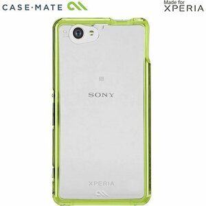 即決・送料無料)【衝撃に強いケース】Case-Mate Sony Xperia A2 SO-04F / J1 Compact / Z1 f SO-02F Hybrid Tough Naked Case Clear/Lime