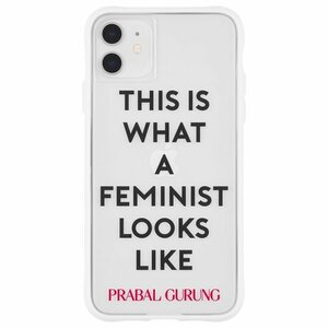 即決・送料込)【PRABAL GURUNG】iPhone 11/iPhone XR Case Tough Feminist - White