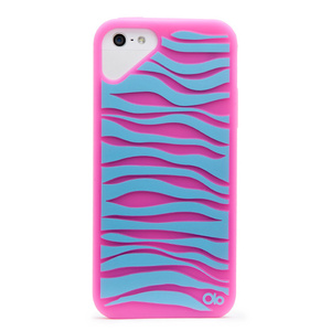 即決・送料込)【縞模様のソフトケース】Olo iPhoneSE(第一世代,2016)/5s/5 Fashioned Case Zebra/Pink Rhodomine