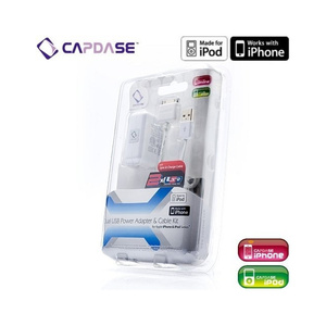 即決・送料込) CAPDASE iPhone 4S / 4 / 3GS / 3G iPod iPod touch 対応 デュアル USB アダプター & ケーブル セット