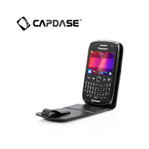 即決・送料込)【スタンド機能付き手帳型ケース】CAPDASE BlackBerry Curve 9350/9360/9370 Leather Flip-top Black_画像1
