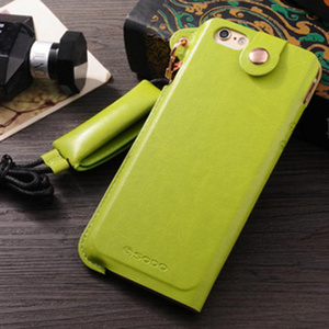 即決・送料込)【ネックストラップ付き】SODO iPhone6s Plus/6 Plus Sleeve Style Case with Green レザー調スリーブスタイルケース