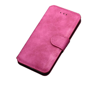 G2-IP6P-SLBI-04 iPhone 6 Plus 5.5 inch Suede Leather Style Bi-Fold Case Pink