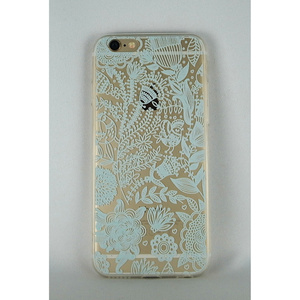 即決・送料込)【クリアーソフトタイプケース】がうがう! iPhone6s Plus/6 Plus DESIGN PRINTS Soft Clear Case Blue Bird