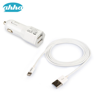 即決・送料込)【Lightning ケーブルと車載用充電器のセット】ahha Dual USB car Charger KANGAROO + Sync & Charge Cable Set