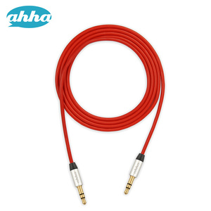 【スマホとスピーカー等を接続】 ahha 日本正規品 J-AUDIO 3.5mm Audio Cable 1M, Champion Red [3.5