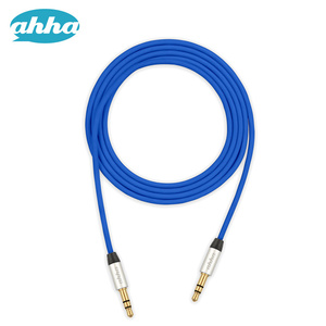 即決・送料込)【スマートフォンからスピーカー等に接続するケーブル】ahha Audio Cable 1M Turbo Blue