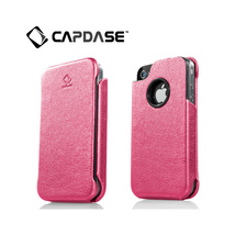 即決・送料込) CAPDASE iPhone 4S/4 共用 手づくり革張り ハードケース Forme ピンク_画像1