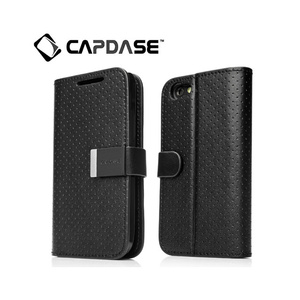 即決・送料込)【スタンド機能付き手帳型ケース】CAPDASE HTC One V S320e Folder Case Sider Polka Black/Black
