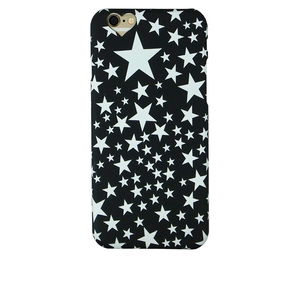 即決・送料込)【デザインプリントケース】ARU iPhone6s Plus/6 Plus DESIGN PRINTS Hard Rear Cover White Stars Black