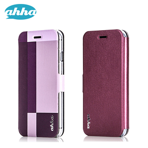 即決・送料込)【リバーシブルで色が変わる】ahha iPhone6s/6 Dual Face Flip Case SYKES MIX Purple Checker/Metallic Red