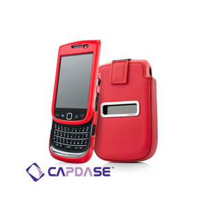 即決・送料込)【ソフト&ポケットケースのセット】CAPDASE BlackBerry Torch 9800/9810 Smart Pocket Value Set, Red/Red