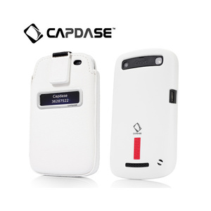 即決・送料込)【ソフト&ポケットケースのセット】CAPDASE BlackBerry Curve 9350/9360/9370 Value Set, White