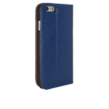 即決・送料込)【エンボスレザー調手帳型ケース】PREMIUM iPhone 6s Plus/6 Plus Emboss Leather Style Case Blue_画像4