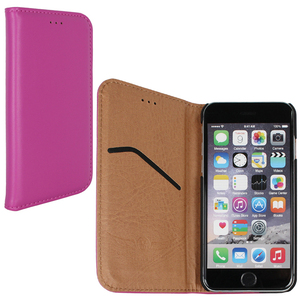 即決・送料込)【光沢レザー調手帳型ケース】PREMIUM iPhone 6s/6 Leather Style Case Pink