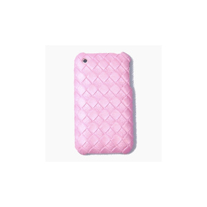  быстрое решение * включая доставку )[ жесткий чехол ]GauGau iPhone3G / 3GS Rear Cover Case Knitting Pastel Pink