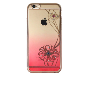 即決・送料込)【ラインストーン付きソフトタイプケース】Durable iPhone6s/6 Pink Gradation Soft Rear Cover Case Flower