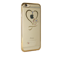 即決・送料込)【ラインストーン付きソフトタイプケース】Durable iPhone6s/6 Soft Rear Cover Case Heart ハート_画像3