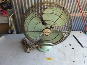 21*S:National none . become 12in 30cm iron feather electric fan Showa Retro antique present condition 