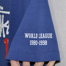 ◇STUSSY（ステューシー） Ｔシャツ（WORLD LEAGUE） 【USED】90sビンテージUSA製赤青タグ_画像4