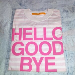 Essential＆YUKI エッセンシャル ユキ Tシャツ ビンテージ　ハローグッバイ HELLO Good bye ホワイト　ピンク White　COTTON