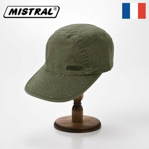 【ミストラル】フランス製 キャップ ウォッシュドコットンキャップMI1802/定価\12,100 カーキ 23030907【新品 1円スタート！】