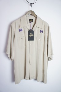  прекрасный товар 22SS NEEDLES Needles игла zS/S Cowboy One-Up Shirt KP186kau Boy one выше рубашка с коротким рукавом 509O