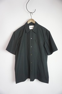 新品 正規 23SS JIL SANDER ジルサンダー CAMLCLA SHIRT 35 WP 半袖 オーバーサイズ シャツ ブラック J22DL0125 J45002 黒39 本物430O▲