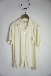 美品 23SS WACKO MARIA ワコマリア 50s OPEN COLLAR SHIRTS オープンカラー シャツ 半袖 アロハ ハワイアン アイボリーL 501O