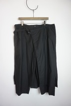 美品 正規 20SS YOHJI YAMAMOTO POUR HOMME ヨウジヤマモト コットンツイル シワギャバ ラップ パンツ ショーツ HN-P07-002 黒3本物912N_画像1