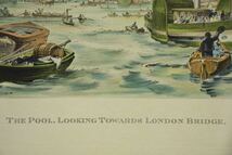 CLC3p ウィリアム パロット THE POOL LOOKING TOWARDS LONDON BRIDGE ロンドンブリッジを望むプール 複製アート 額入り 壁掛けインテリア_画像9